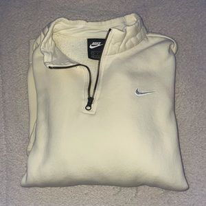 cream nike quarter zip